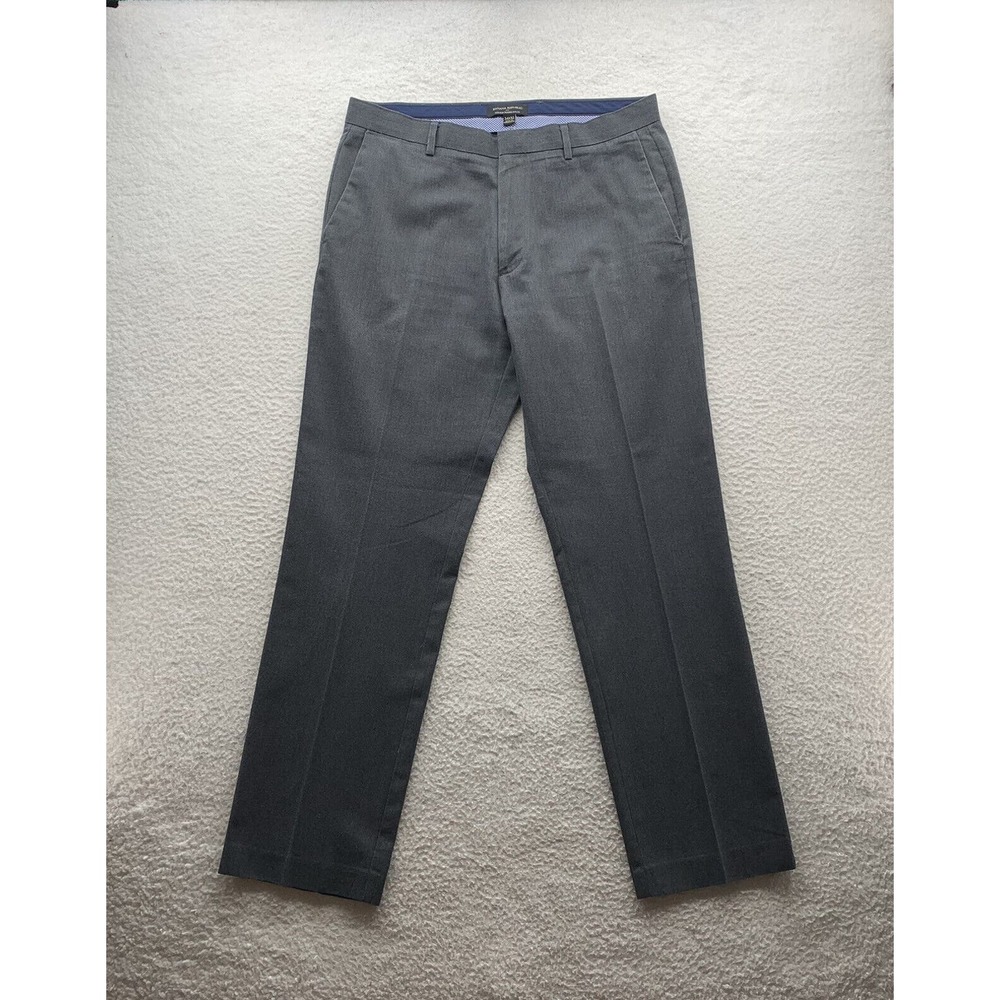 Banana Republic Non Iron Pants Mens 34x31 (Tag 34x32) Gray Slim Fit Trouser Dad